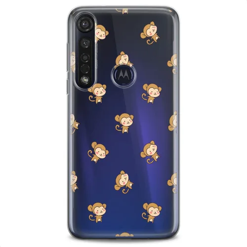 Vista 5 de Funda de TPU compatible con Motorola G9 G8 Plus G7 E20 P40 Z4 Edge 20 G22 Stylus Monkey Impresionante Suave Lindo Kawaii Femenino Niñas Diseño