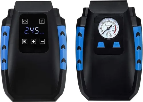 Vista 4 de Inflador digital de neumáticos, bomba de compresor de aire portátil de 12 V CC para neumáticos de automóvil, apagado automático con intermitente LED