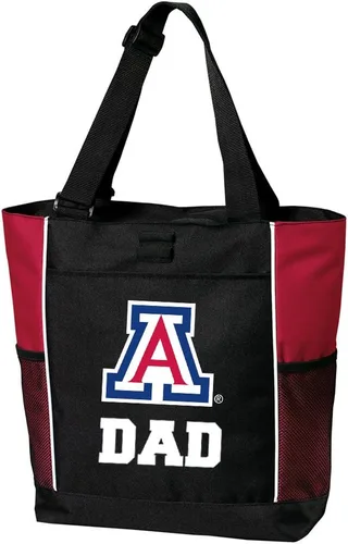 Vista 3 de Broad Bay Official Arizona Wildcats Zippered Tote Bag University Logo, 600D Polyester Canvas, Adjustable Web Handles, Front Pocket, Side Mesh