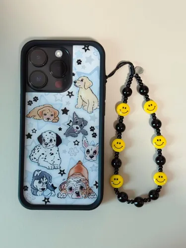 Vista 60 de Drawwind Correa con cuentas para teléfono con pulsera universal, cordón para teléfono celular lindo, pulsera de muñeca con cuentas, cadena de hilo