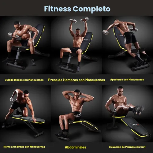 Vista 6 de Teclor Banco de pesas ajustable, bancos de entrenamiento plegables para gimnasio en casa, banco de ejercicios con 10 posiciones de respaldo