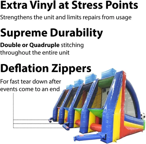 Vista 5 de TentandTable Juego inflable de los deportes comerciales 4-en-1, lanzamiento