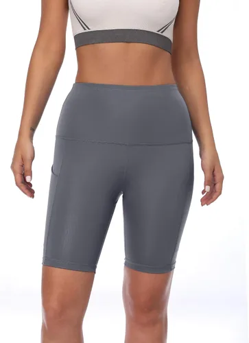 Vista 6 de NELEUS Pantalones cortos de compresión para mujer con bolsillo