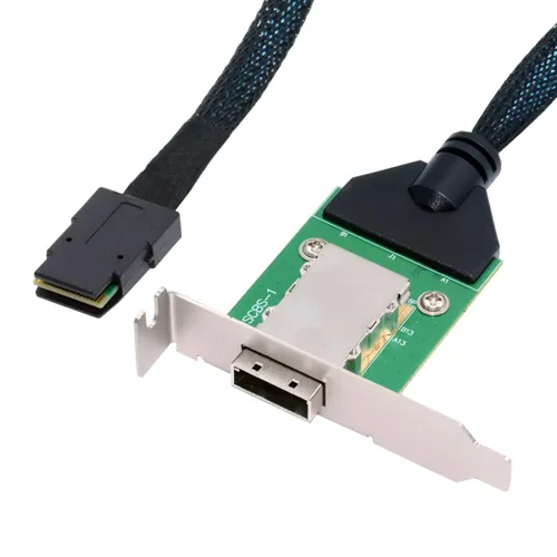 Vista 11 de chenyang Mini SAS 2 SFF-8088 a 2 SFF-8087 HD adaptador convertidor de servidor de datos con soporte