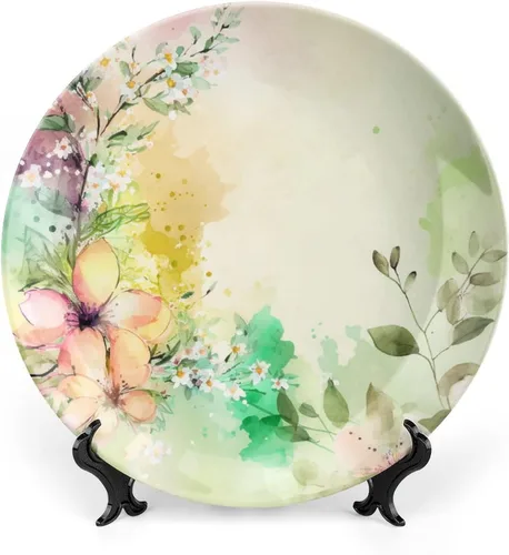 Vista 10 de Plato decorativo de pintura de pájaros chinos y flores, platos de cerámica para decoración del hogar, regalos de boda, platos de cena para sala