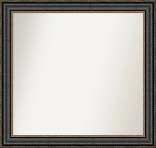 Vista 66 de Amanti Art Espejo personalizado, espejo de baño negro puente, espejo de pared o espejo de tocador de baño sobre el fregadero (26 x 26 pulgadas)