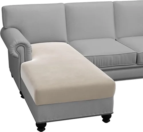 Vista 22 de H.VERSAILTEX Fundas de cojín de vellón para sofá, fundas elásticas para sillas de sala de estar, fundas de sofá modular, tela cómoda y duradera