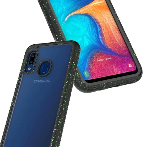 Vista 4 de Funda protectora transparente de cuerpo completo resistente con protector de pantalla integrado a prueba de golpes, diseñada para Samsung Galaxy A30