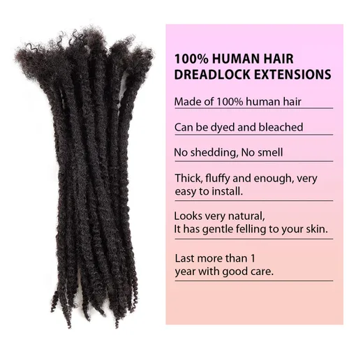 Vista 6 de Extensiones de cabello humano texturizado con extremos rizados, extensiones de cabello humano completamente hechas a mano para mujeres/hombres, se