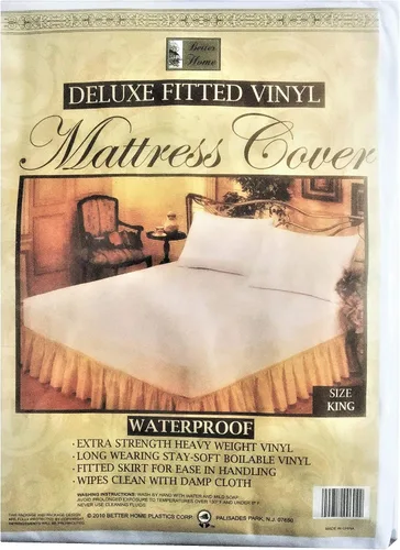 Vista 3 de Better Home Protector de colchón ajustable de vinilo resistente, tamaño individual