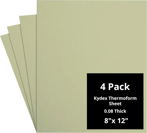Vista 155 de Kydex Sheets - Solid Color DIY Kit for Crafting Holsters, Sheaths, and Mag Pouches - (8x8, 8x12, 12x12), Premium Thermoform Sheets - Thick, Durable