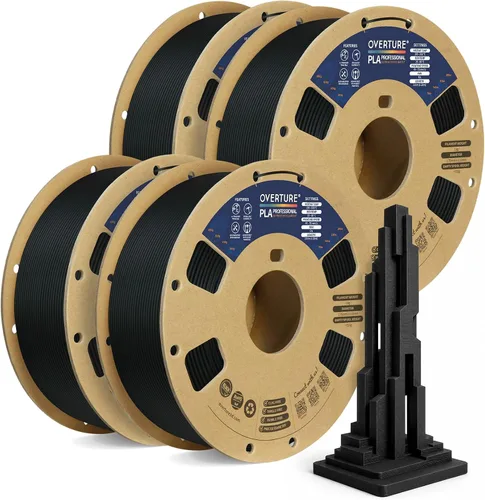 Vista 10 de Overture PLA Plus (PLA+) Filamento de 1/16 pulgadas, dureza mejorada con rollo PLA, con superficie de construcción 3D de 7.87 × 7.87 pulgadas, PLA