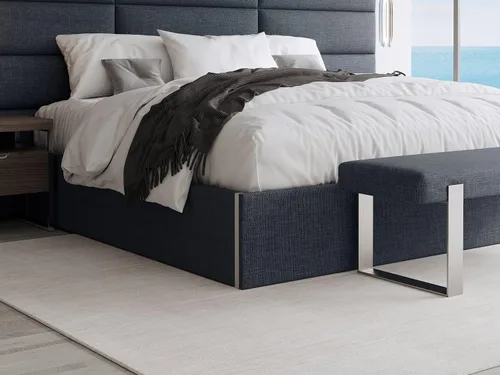 Vista 13 de VANT Cama de plataforma tapizada, tamaño Queen, color beige Boucle, marco de cama de fácil montaje, no necesita somier, base para un apoyo óptimo