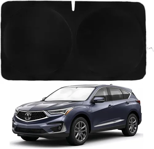 Vista 9 de Parasol para parabrisas BMW X2 (2018-2023), certificado 99.87% UVB y 99% de protección solar UVA. Cubierta opaca de doble capa galardonada, parasol