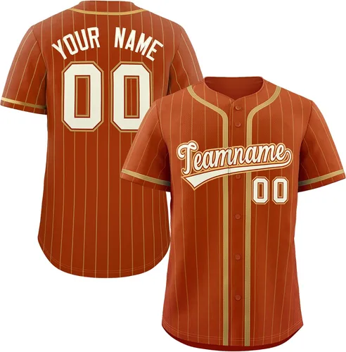 Vista 28 de Camiseta de béisbol de rayas finas personalizada hipster hip hop, camisetas deportivas con nombre y número del equipo personalizado para hombres