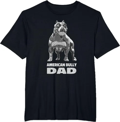 Vista 11 de American Bully Dad Dog Owner American Bully - Camiseta para hombre, Negro, S