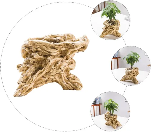Vista 9 de Happyyami Maceta de resina para interior y tronco de árbol