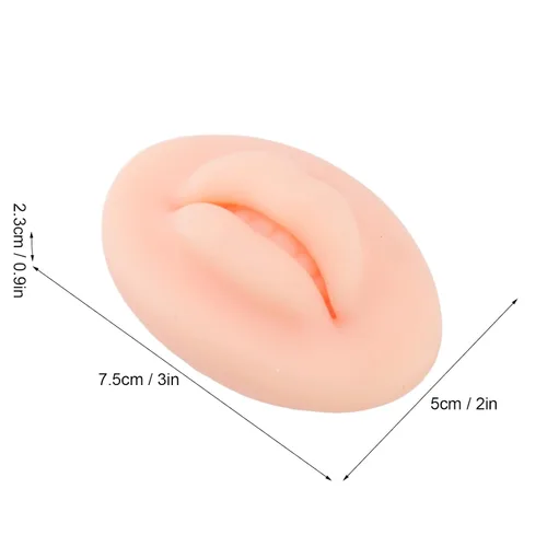 Vista 7 de 3pcs Práctica Labios, Silicona Microblading Práctica Piel 3D Piel Falso Piel Cosmética Maquillaje Labios Entrenamiento
