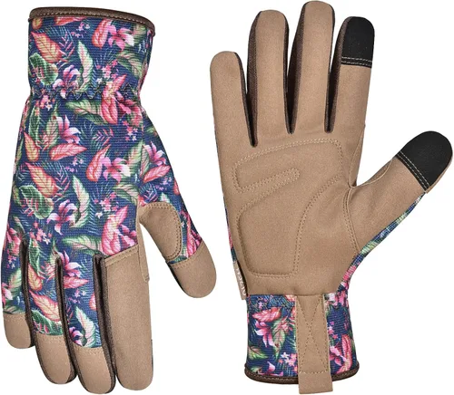 Vista 13 de Guantes de jardinería para hombres y mujeres, a prueba de espinas y resistentes a pinchazos, guantes de trabajo de seguridad y jardinería, regalos