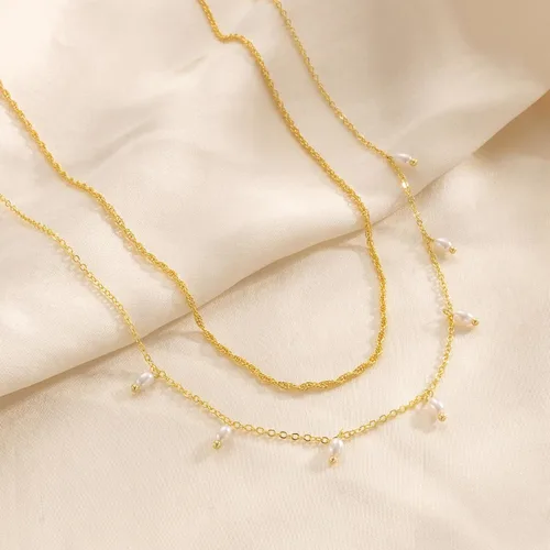 Vista 3 de CHESKY Collar de cadena de serpiente chapada en oro de 14 quilates, collar de espiga de oro, gargantilla de oro para mujer, regalos de joyería