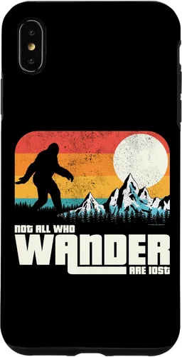 Vista 7 de Funda para iPhone 14 Retro Not All Who Wander Are Lost Sasquatch Yeti Bigfoot