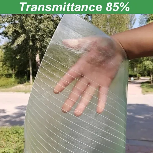 Vista 3 de Hoja de techo de policarbonato transparente, dosel de invernadero de plástico resistente a los rayos UV, paneles de aislamiento transparentes