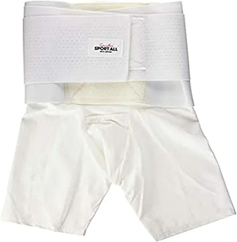 Vista 6 de Saunders S'port All Back Support with White Compression Shorts: Mujer, S (Cintura: 25" - 28")