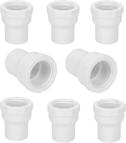 Vista 19 de Paquete de 8 accesorios de tubería de PVC de 1 pulgada x 3/4 pulgadas con codo de 90 grados (enchufe x zócalo) Schedule 40 PVC Slip Reductor 90°