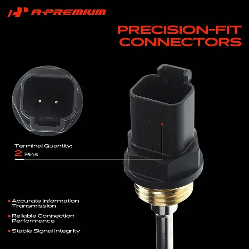 Vista 4 de A-Premium Sensor de temperatura del refrigerante del motor compatible con Caterpillar