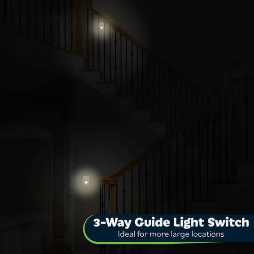 Vista 6 de TOPGREENER Interruptor decorador de 3 vías con luz guía, dorado