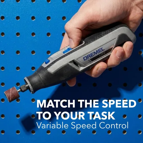 Vista 16 de Dremel Lite 7760 N/10 - Herramienta rotatoria inalámbrica de iones de litio de 4V, kit multipropósito de velocidad variable, carga USB, cambios