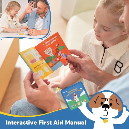 Vista 5 de StBernard Kit de Primeros Auxilios para Niños, Mini Kit Médico Portátil EDC con Lindos Vendajes, Triple Antibiótico para las Pequeñas Heridas