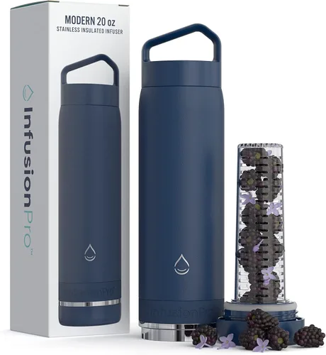 Vista 12 de Botella de agua Infusion Pro con infusor de frutas - Aislada al vacío (20 oz) de acero inoxidable : Libro electrónico de recetas de infusión