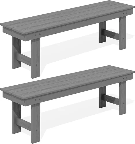 Vista 26 de SERWALL 2-Person Backless Outdoor Bench 56 Inches, Aruba