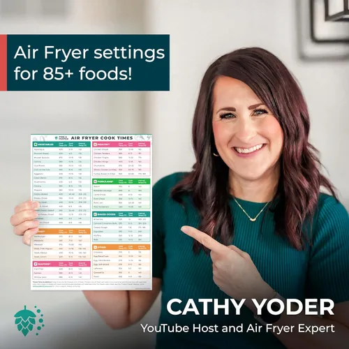 Vista 4 de Cathy Yoder's Pine and Pepper - Juego de sábanas magnéticas de temperatura para freidora de aire y forros para freidora de aire, 125 piezas