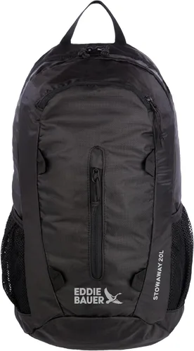 Vista 35 de Eddie Bauer Stowaway Mochila Empacable Viaje Exterior Ligera Plegable Duradera Poliéster Ripstop 30L - Cereza Negra