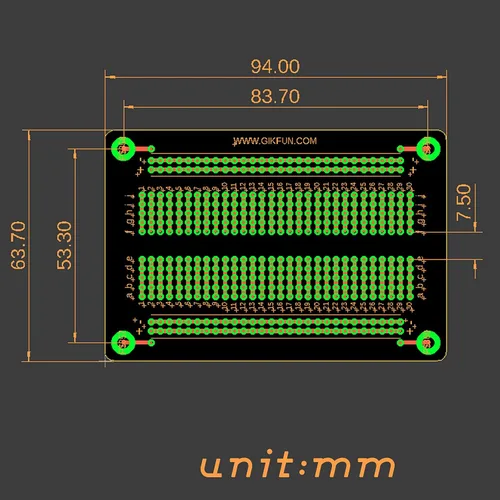 Vista 6 de Gikfun Solder-able Breadboard Gold Plated Finish Proto Board PCB DIY Kit para Arduino (Paquete de 5PCS) GK1007