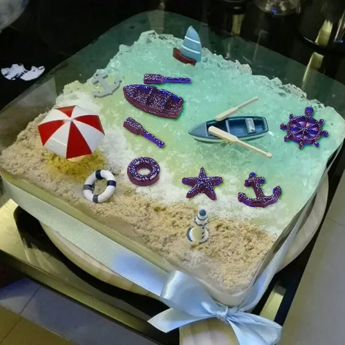 Vista 6 de Moldes de silicona de anclaje de barco de mar de tamaño pequeño, decoración de cupcakes, fondant, herramientas de decoración de pasteles, arcilla