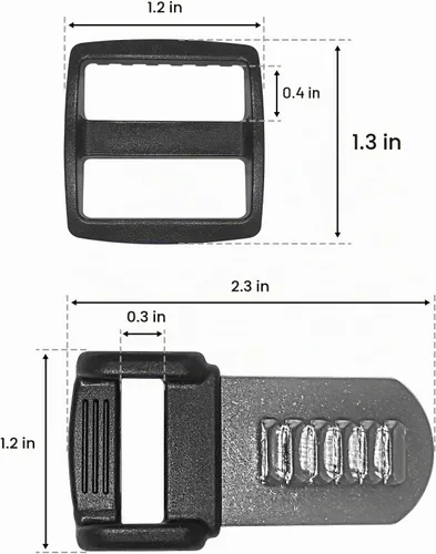 Vista 2 de Kit de hebilla de liberación rápida para casco de motocicleta, correa de clip de barbilla de acero inoxidable, se instala sin quitar broches