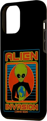Vista 68 de Funda para iPhone 13 Pro Max Alien Invasion 1984 Tech Noir Distopía