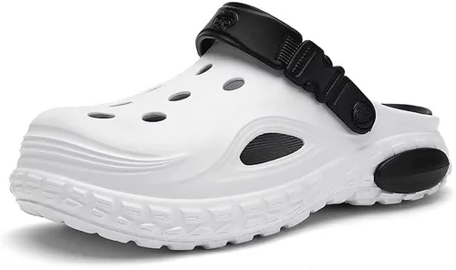 Vista 10 de Zuecos unisex de jardín para hombres y mujeres, zapatos ligeros de EVA con correa ajustable, cómodos zuecos antideslizantes para interiores