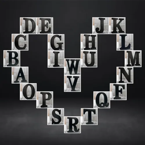 Vista 7 de AOCEAN Letras de madera negra de 10 pulgadas, letras de madera sin terminar para Halloween, letras decorativas de pie, rebanadas, decoración