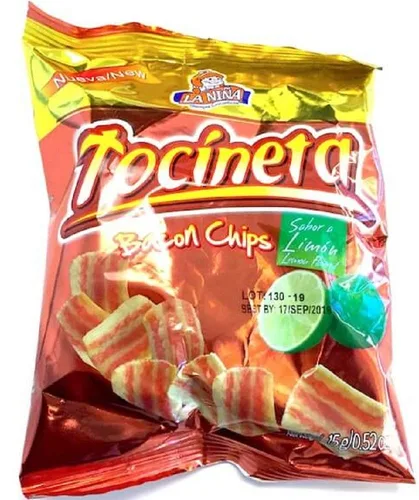 Vista 2 de Tocineta - Chips de tocino sabor a Limon (paquete de 12)