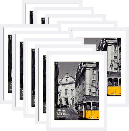 Vista 105 de eletecpro Juego de 5 marcos de fotos de 8 x 10 pulgadas, collage de fotos, decoración de pared, fotos de 5 x 7 con paspartú o de 8 x 10 pulgadas sin