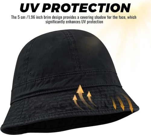 Vista 21 de Clakllie Sombreros de pescador para mujeres y hombres, sombrero de sol de algodón lavado, gorra de pesca, senderismo, plegable, para verano, al aire