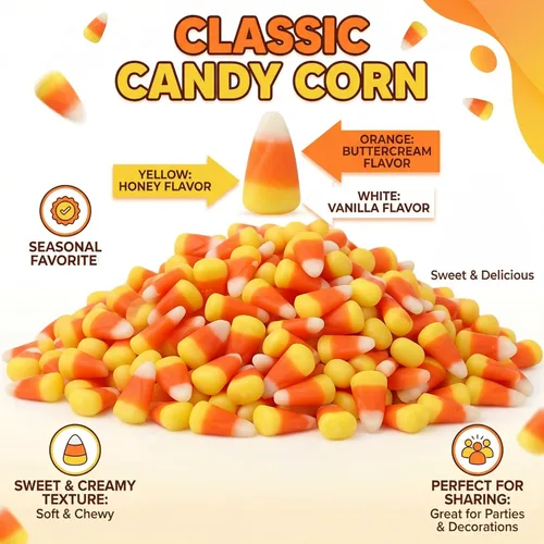 Vista 9 de Sarahs Candy Factory Candy Corn en Frasco, 3 Libras