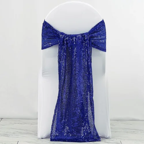 Vista 8 de yuboo Paquete de 6 caminos de mesa de lentejuelas azul rey de 12 x 72 pulgadas con purpurina a granel para decoraciones de bodas, fiestas