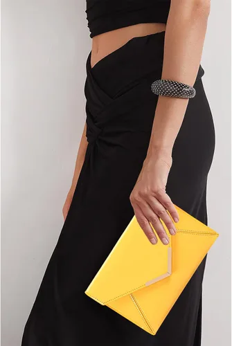 Vista 7 de Dexmay - Bolso de mano para mujer, de piel de charol, bolso de vestir plegable