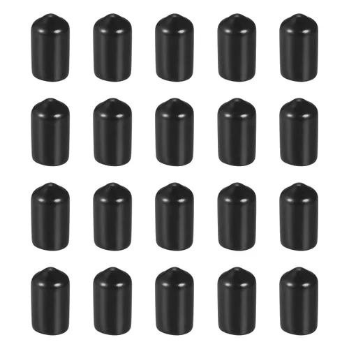 Vista 7 de DMiotech Paquete de 20 protectores de rosca de tornillo rojo de 1/2 pulgada de identificación, tapas de goma para pernos de tornillo, tubería