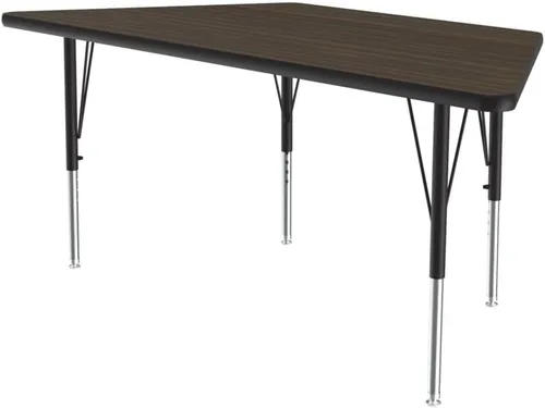 Vista 56 de Correll - Mesa rectangular de actividades para el aula de 24 x 36 pulgadas, altura ajustable (19-29 pulgadas), parte superior de nogal colonial